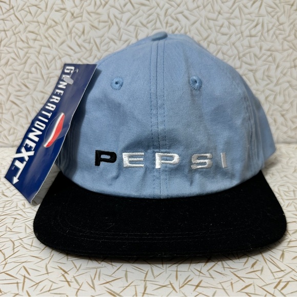 Vintage Pepsi Strapback Hat GeneratioNext 1990's Canvas Baseball Cap NEW W/ Tags - Picture 1 of 4